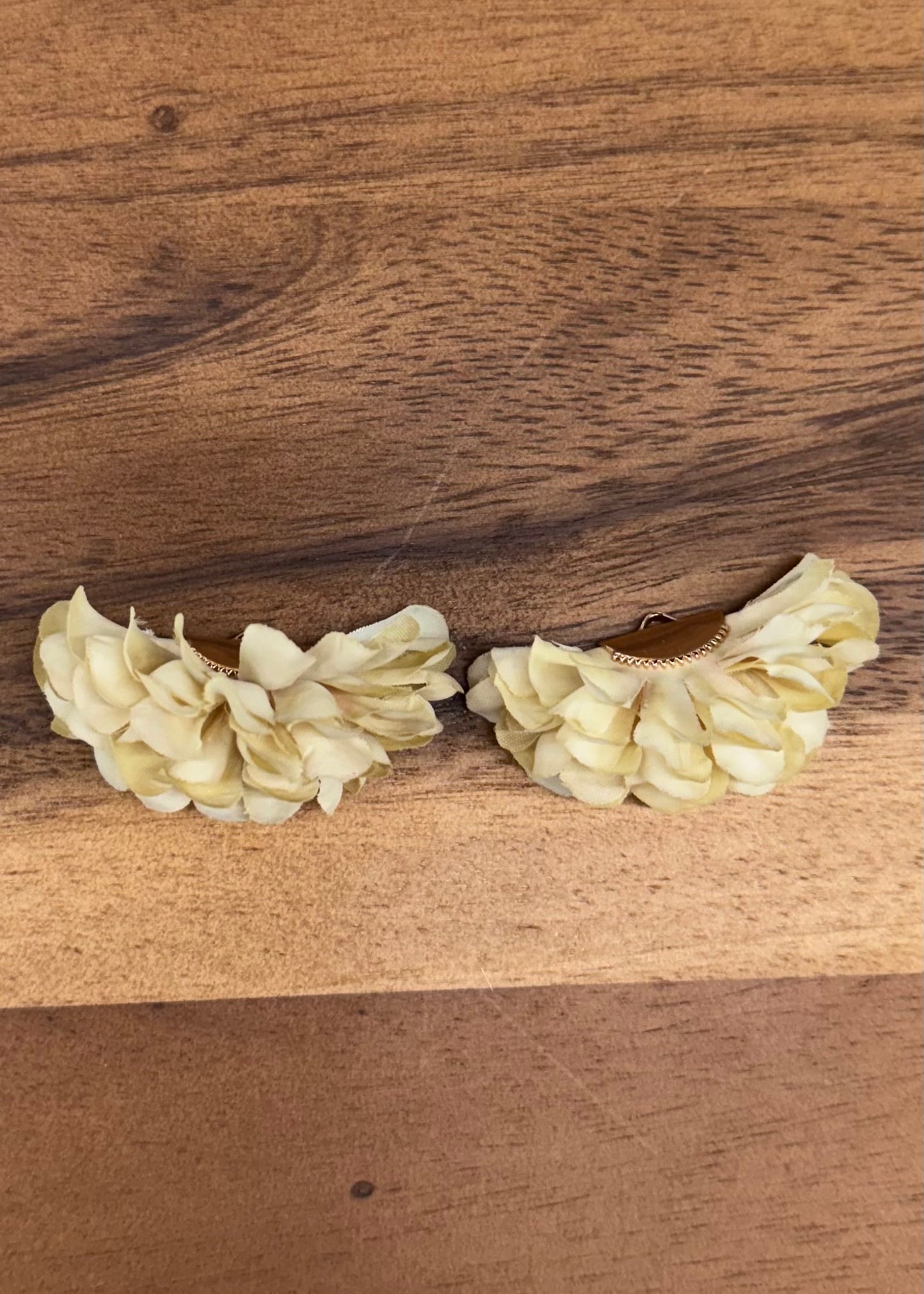 Ruffled Fabric Flower Tassels