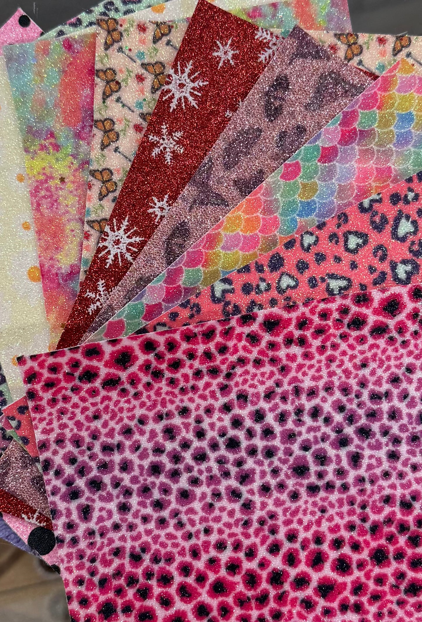 Glitter & Leather Earring Backings