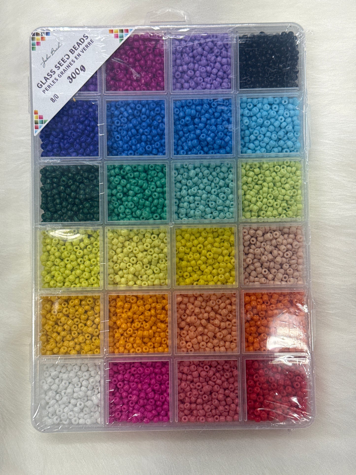 Glass Seed Bead Box 8/0