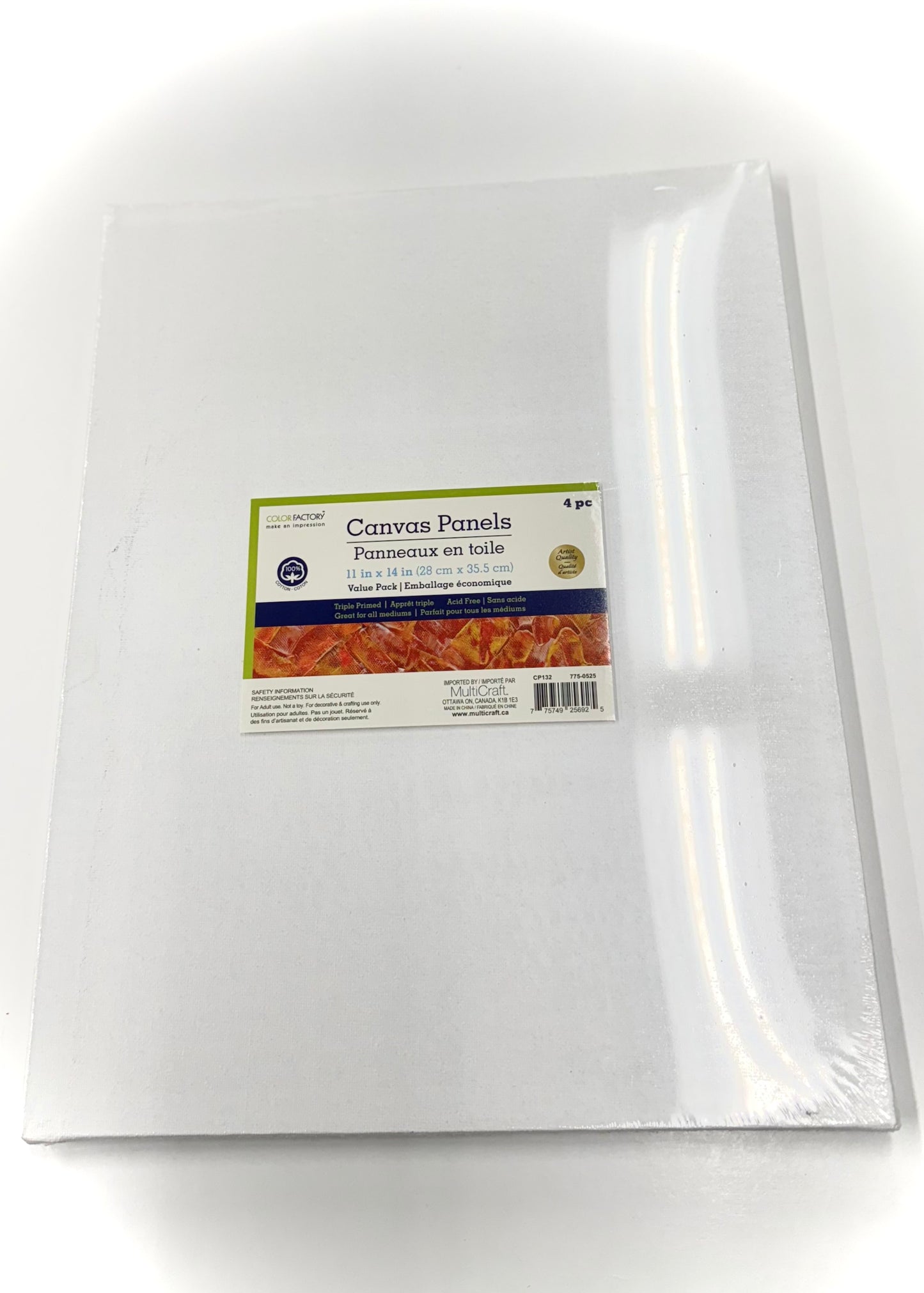 Primed Canvas Panels 4PC