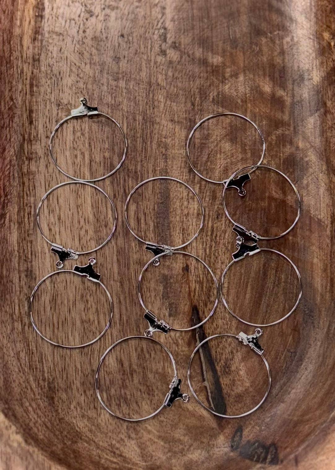Small Silver Hoops 5 Pack
