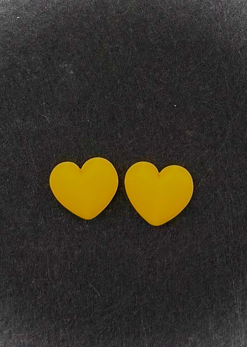 Small Heart Matte Cabochons