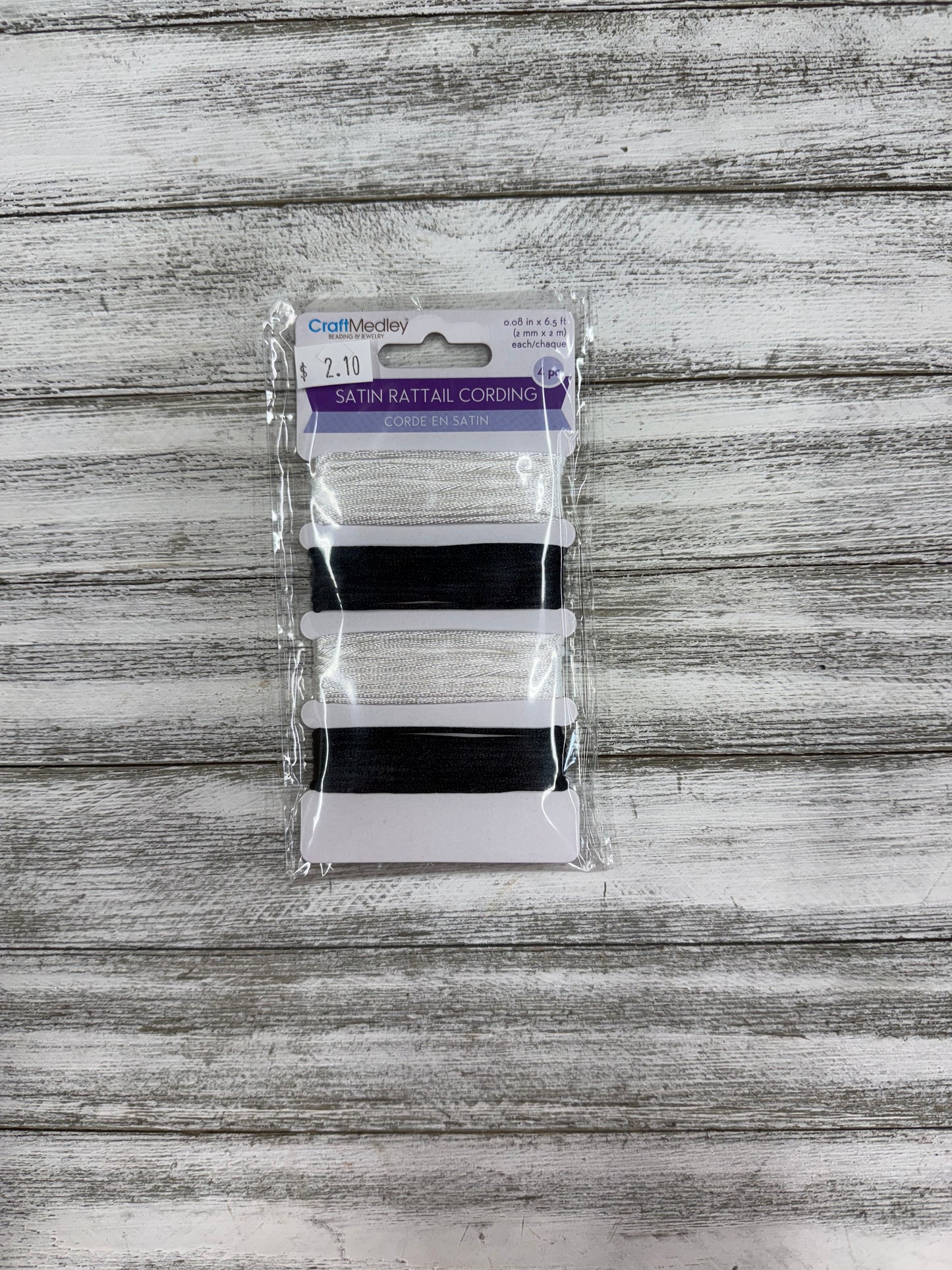 Satin Rattail Cording 4PC
