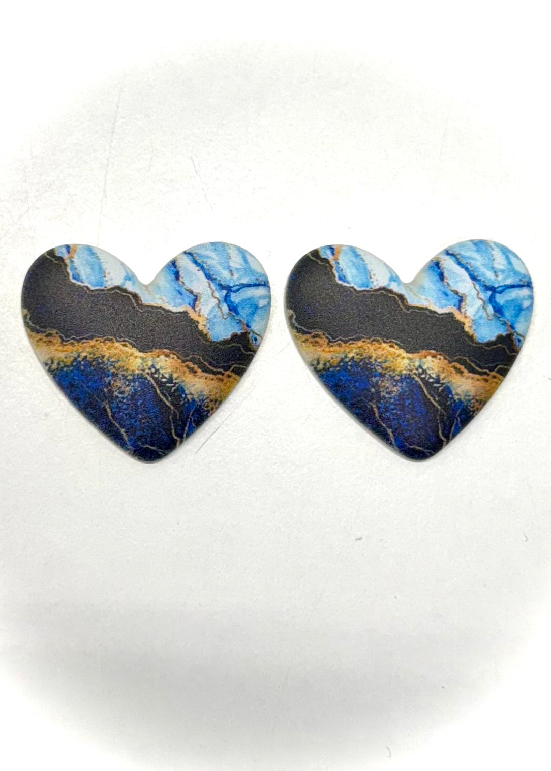 Marble Heart Cabochons