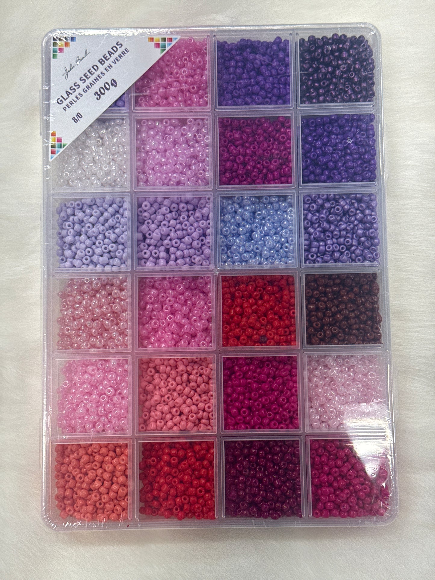 Glass Seed Bead Box 8/0