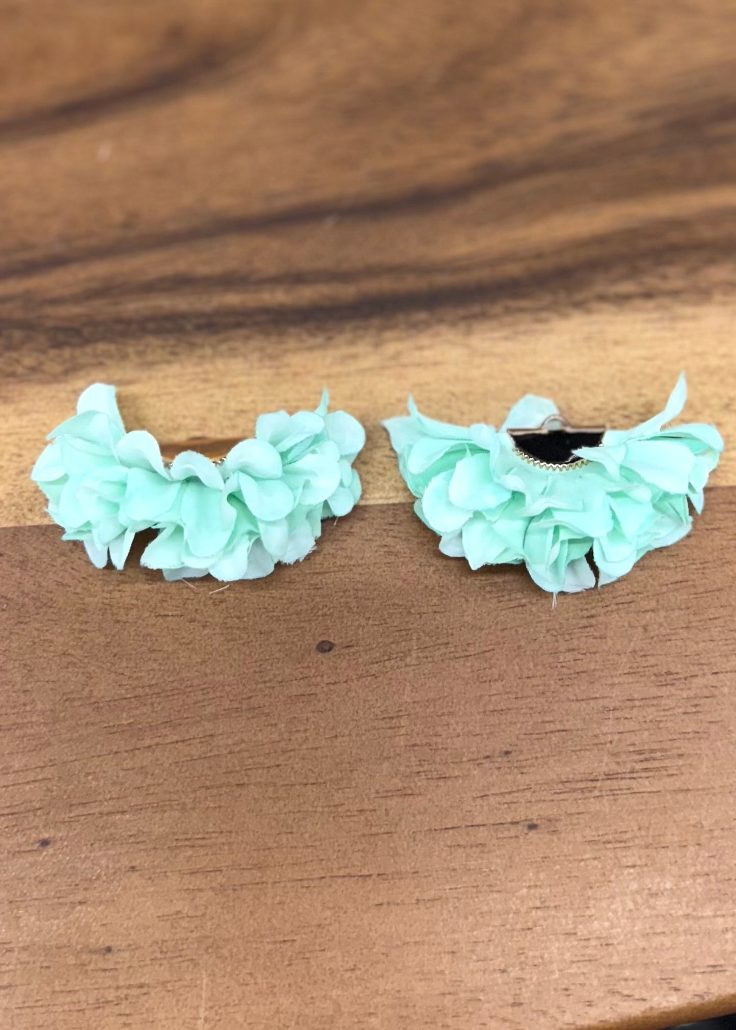 Ruffled Fabric Flower Tassels
