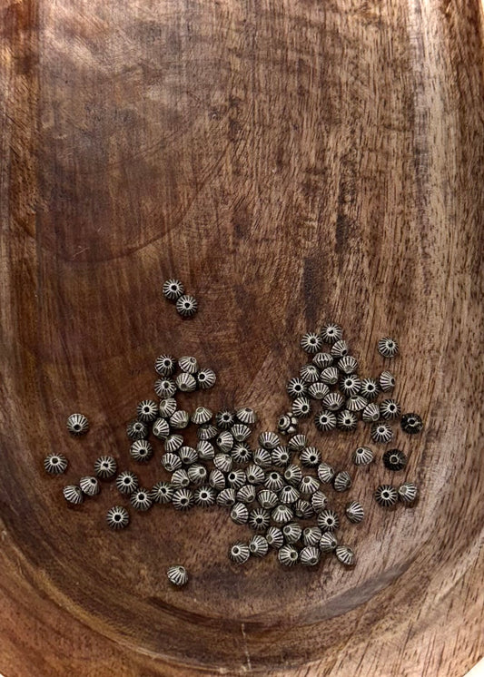 Metalized 4mm Spacer Beads