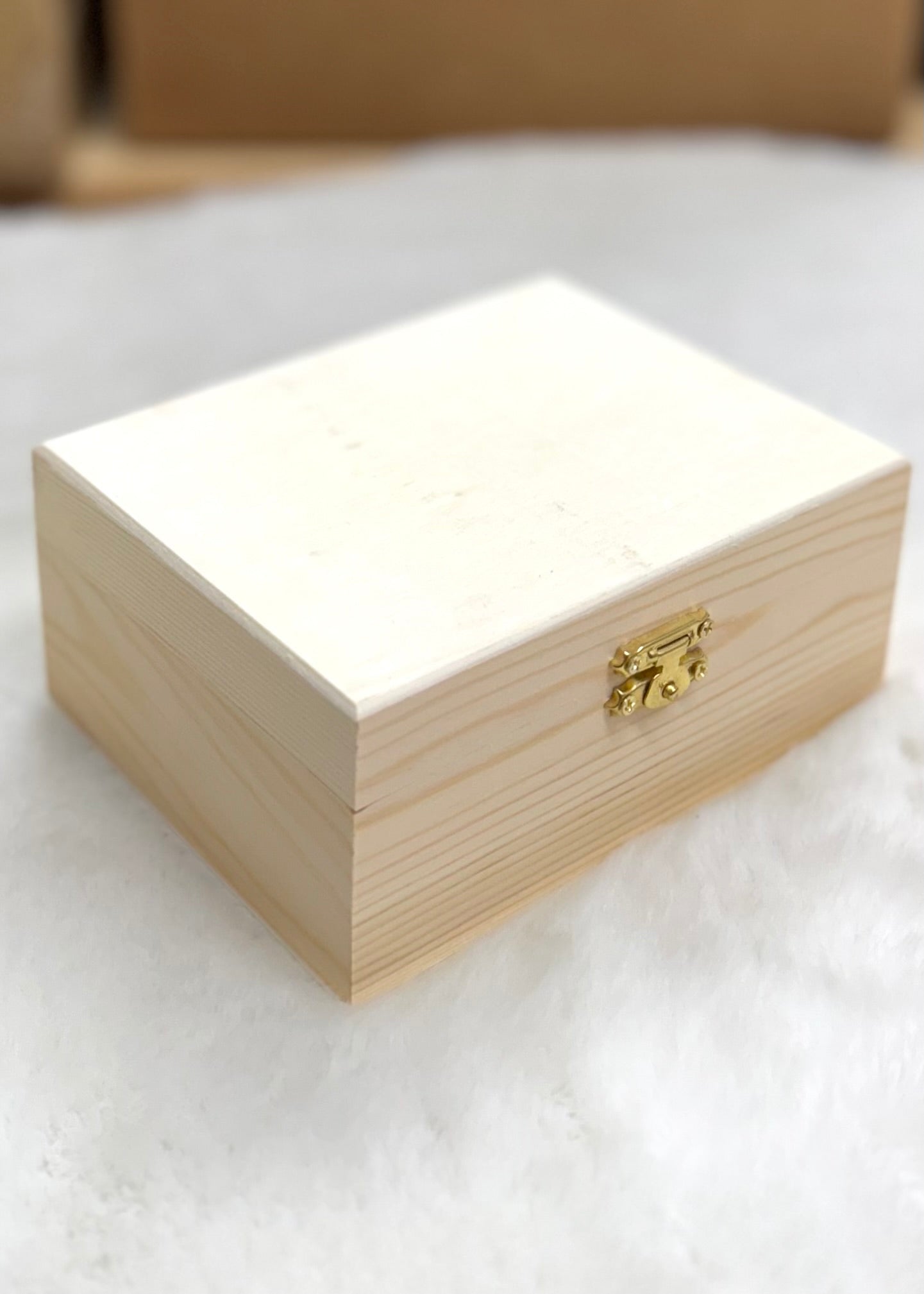 Wooden Rectangle Craft Boxes