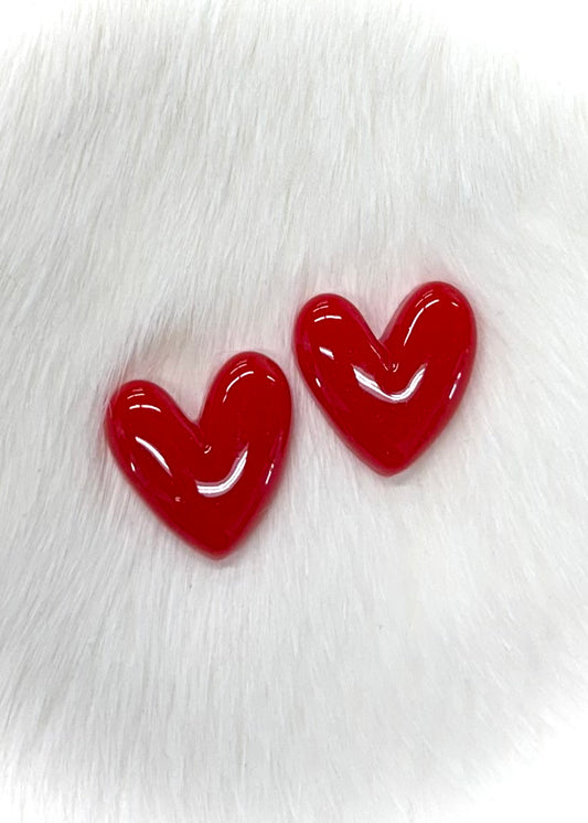 Medium Shimmer Heart Cabochons
