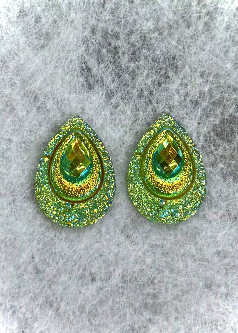 Sparkle Teardrop Cabochons