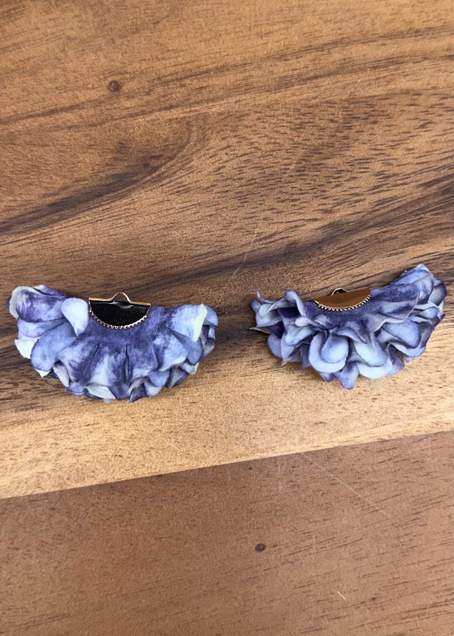 Ruffled Fabric Flower Tassels