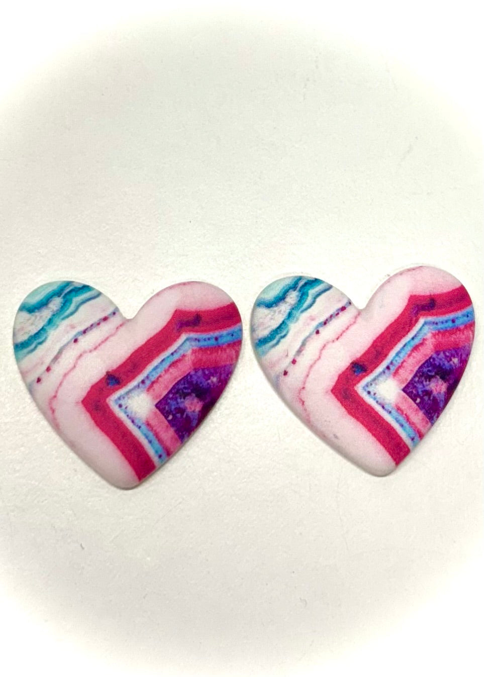 Marble Heart Cabochons