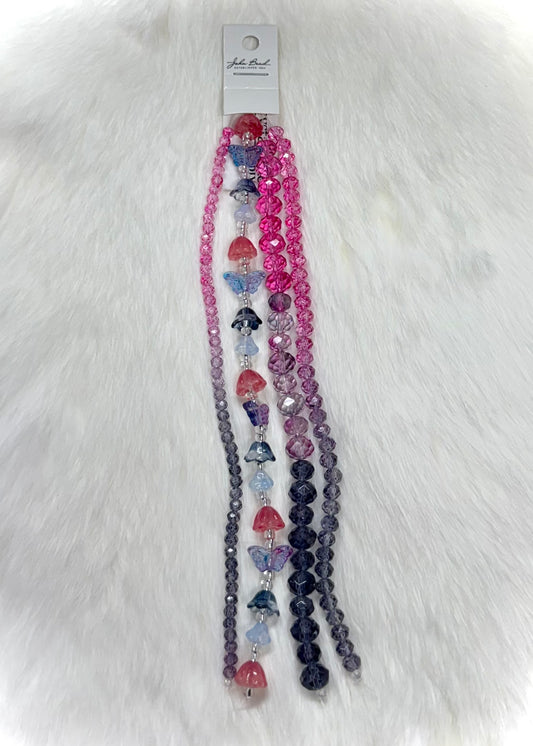 DIY Flower 7in Rondelle Bead Strand