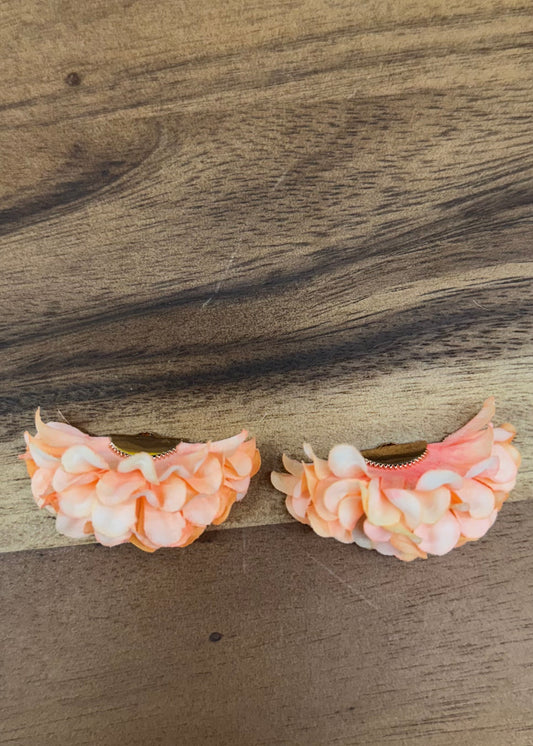 Ruffled Fabric Flower Tassels