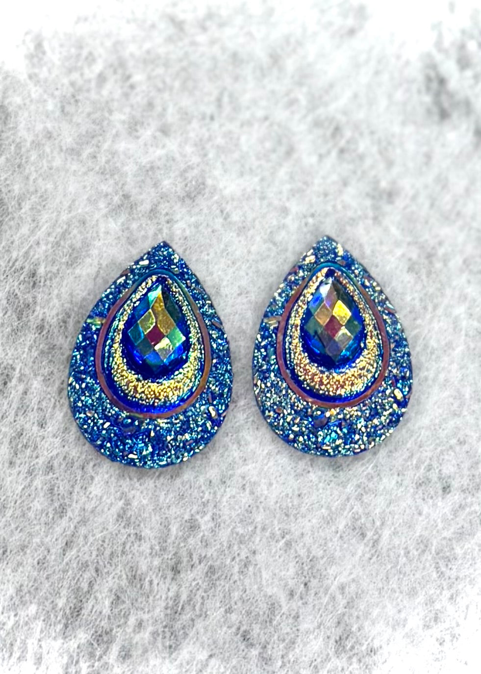 Sparkle Teardrop Cabochons
