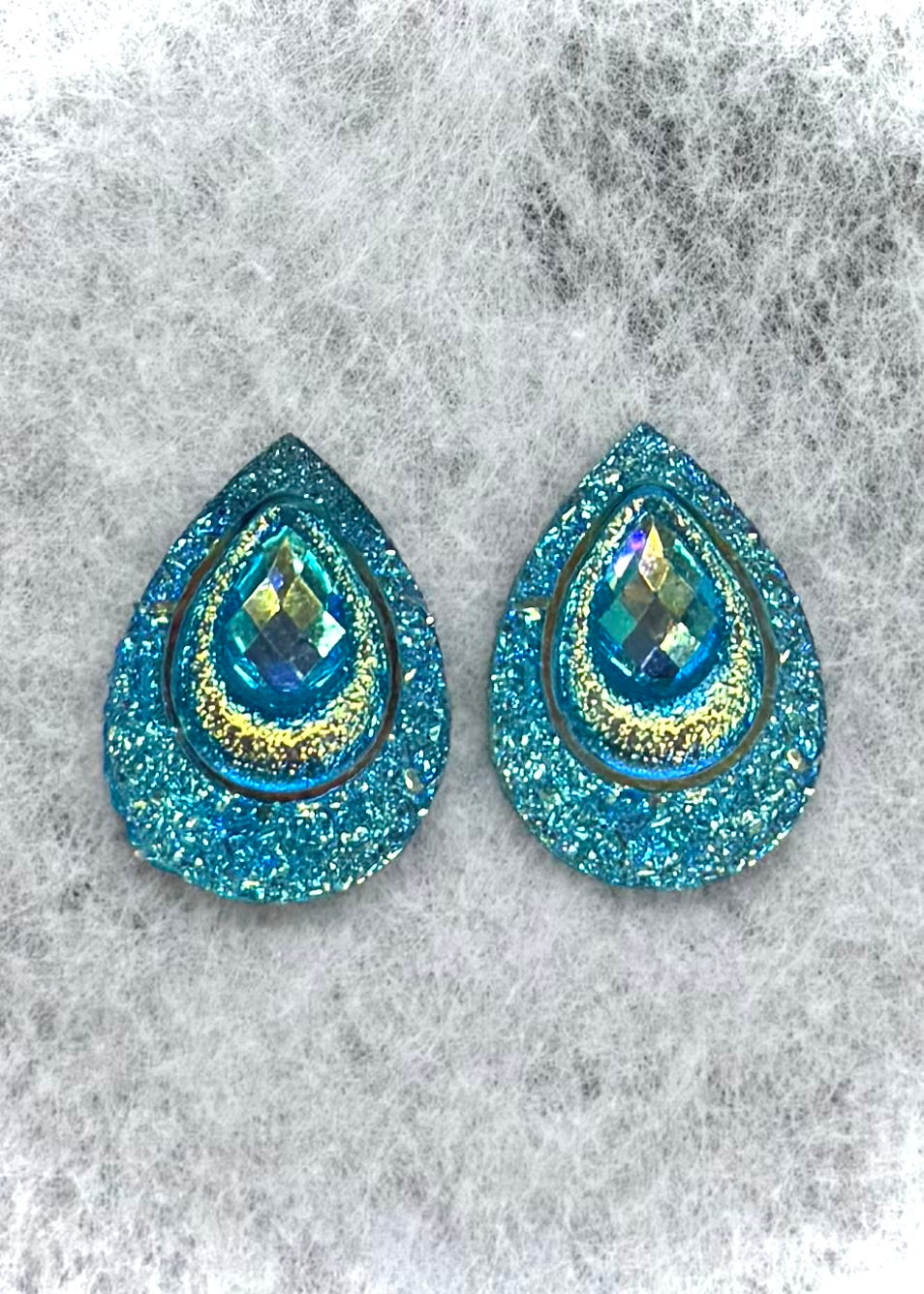 Sparkle Teardrop Cabochons