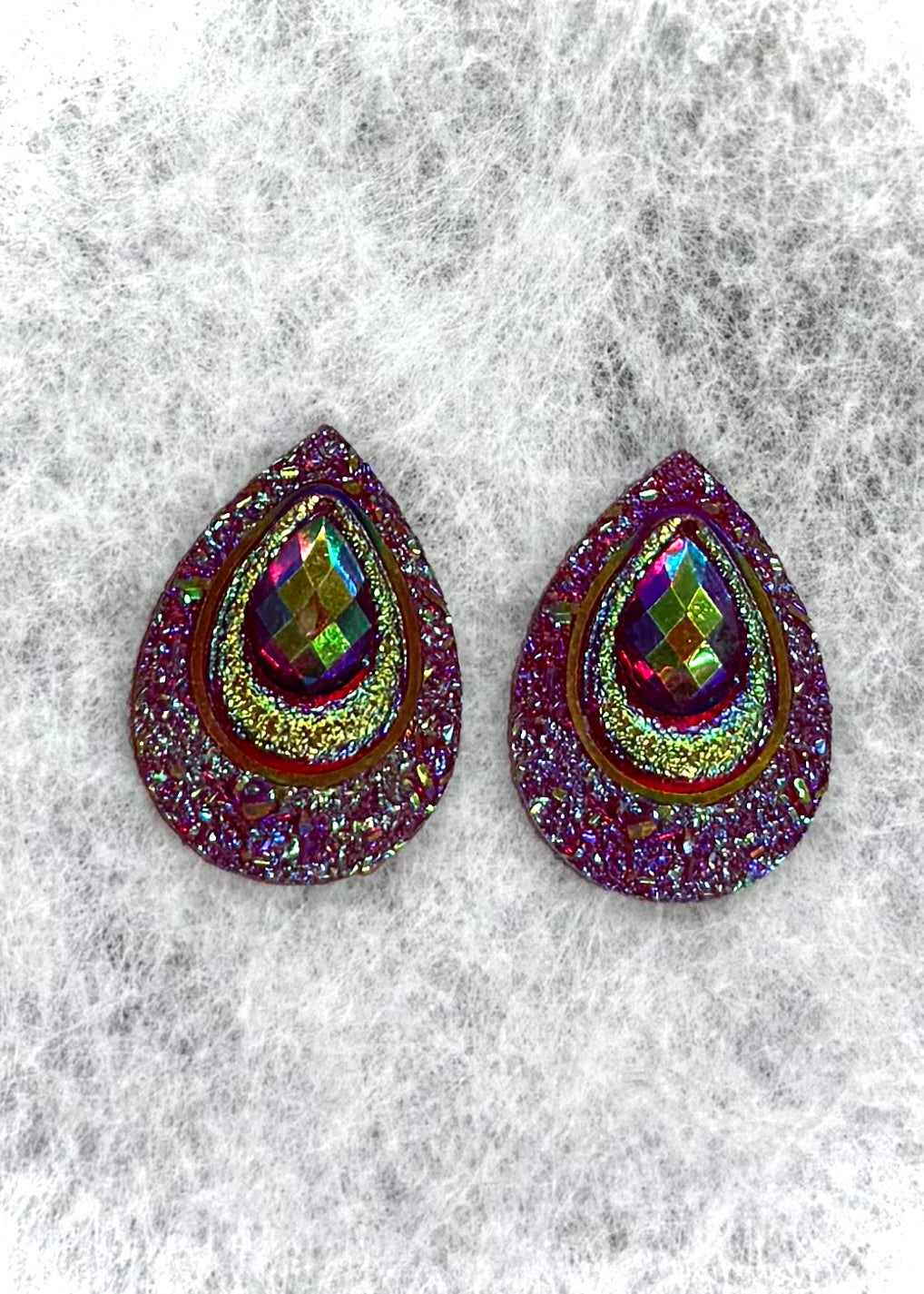 Sparkle Teardrop Cabochons