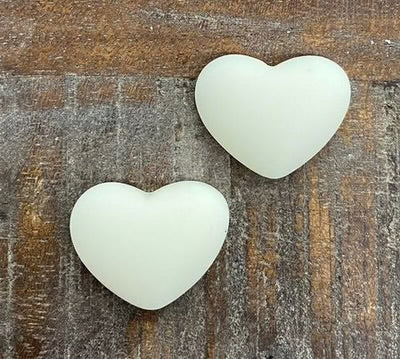 Small Heart Matte Cabochons