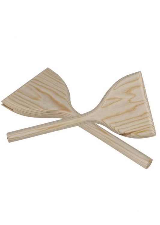 Wooden Flat Fan Handles
