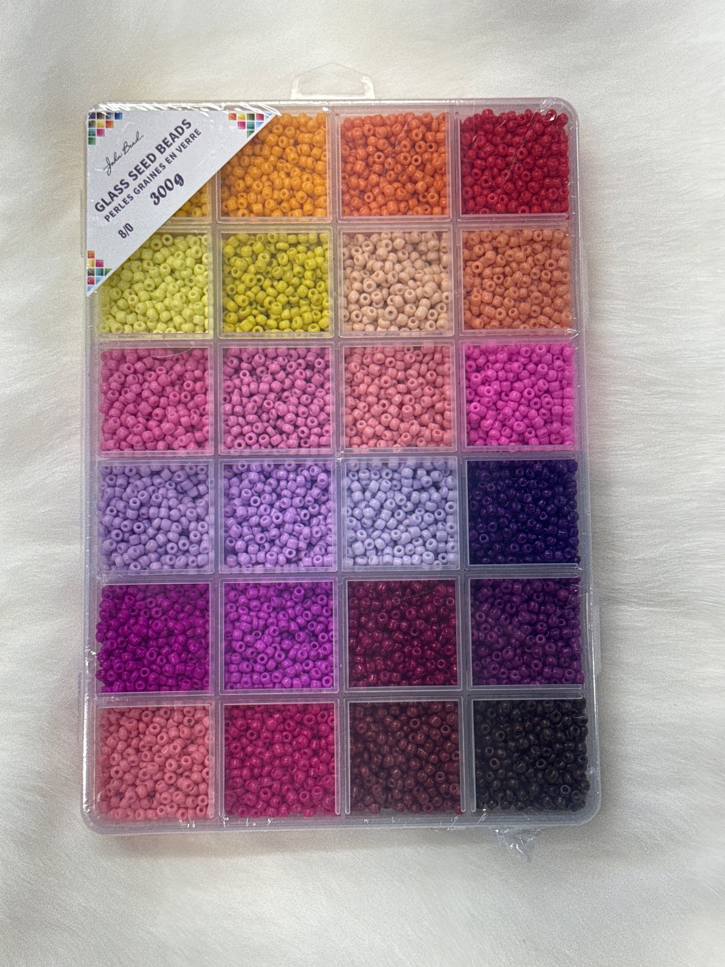 Glass Seed Bead Box 8/0