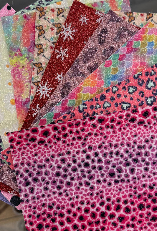 Glitter & Leather Earring Backings