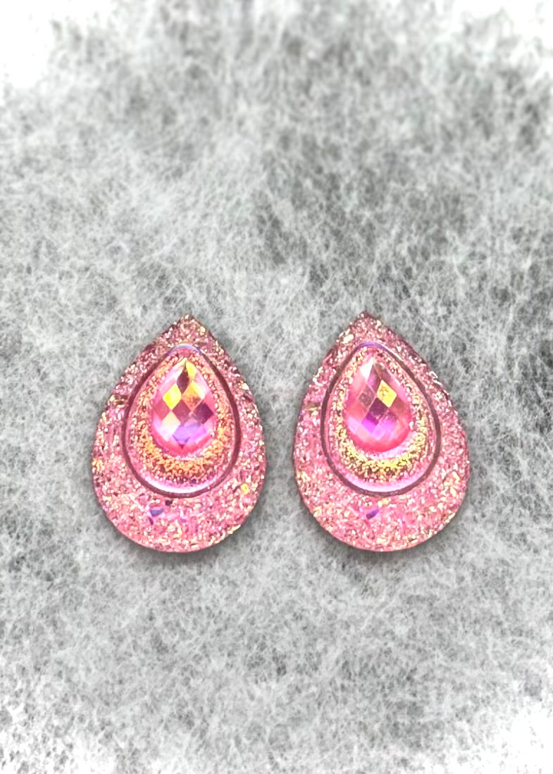 Sparkle Teardrop Cabochons
