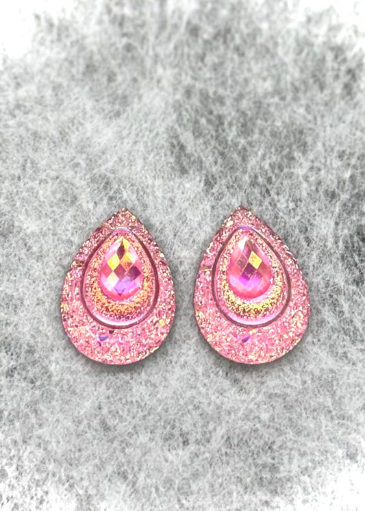 Sparkle Teardrop Cabochons
