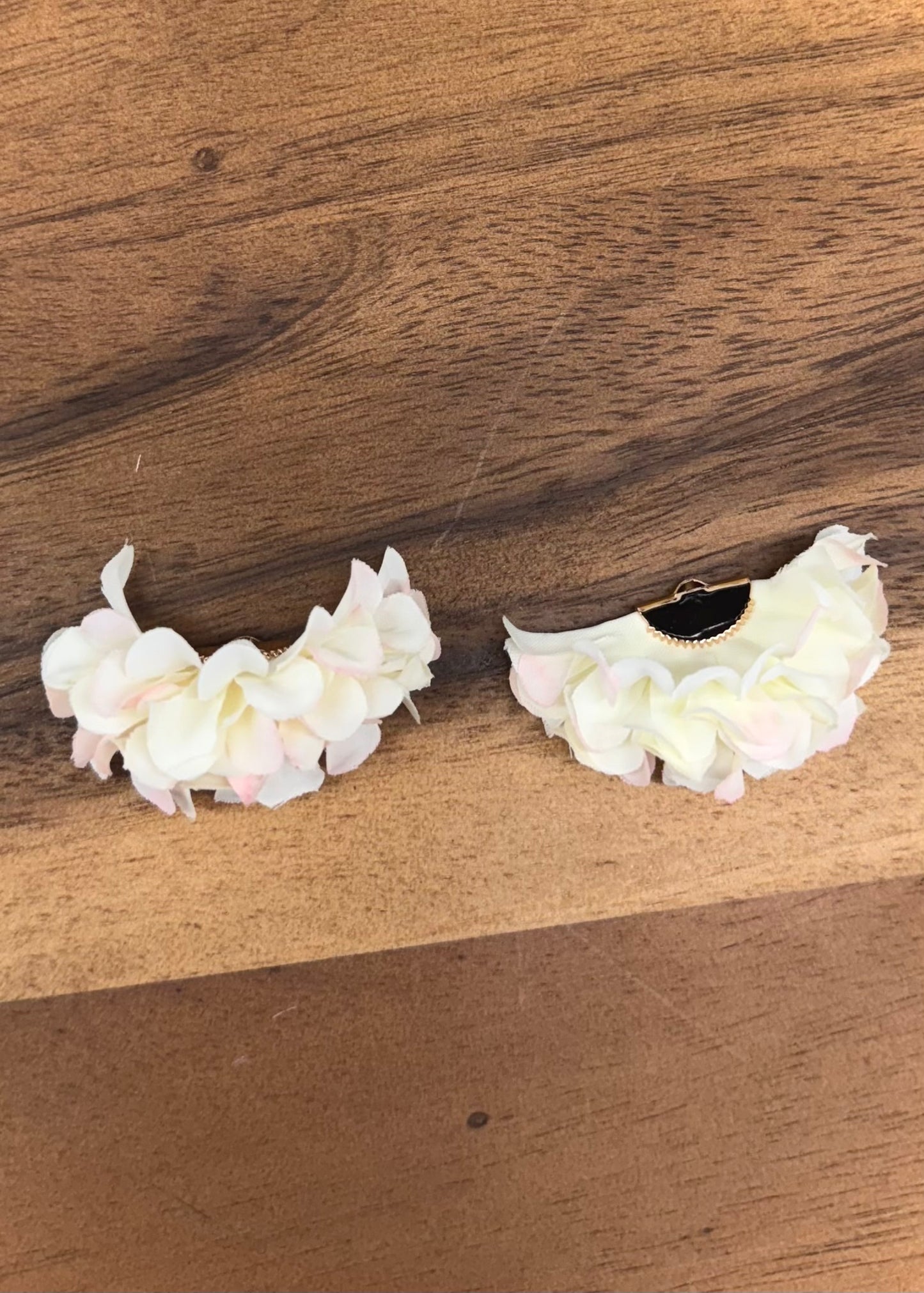 Ruffled Fabric Flower Tassels