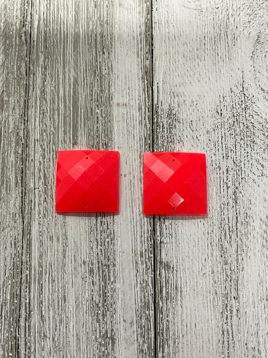 Neon Checkered Cabochons
