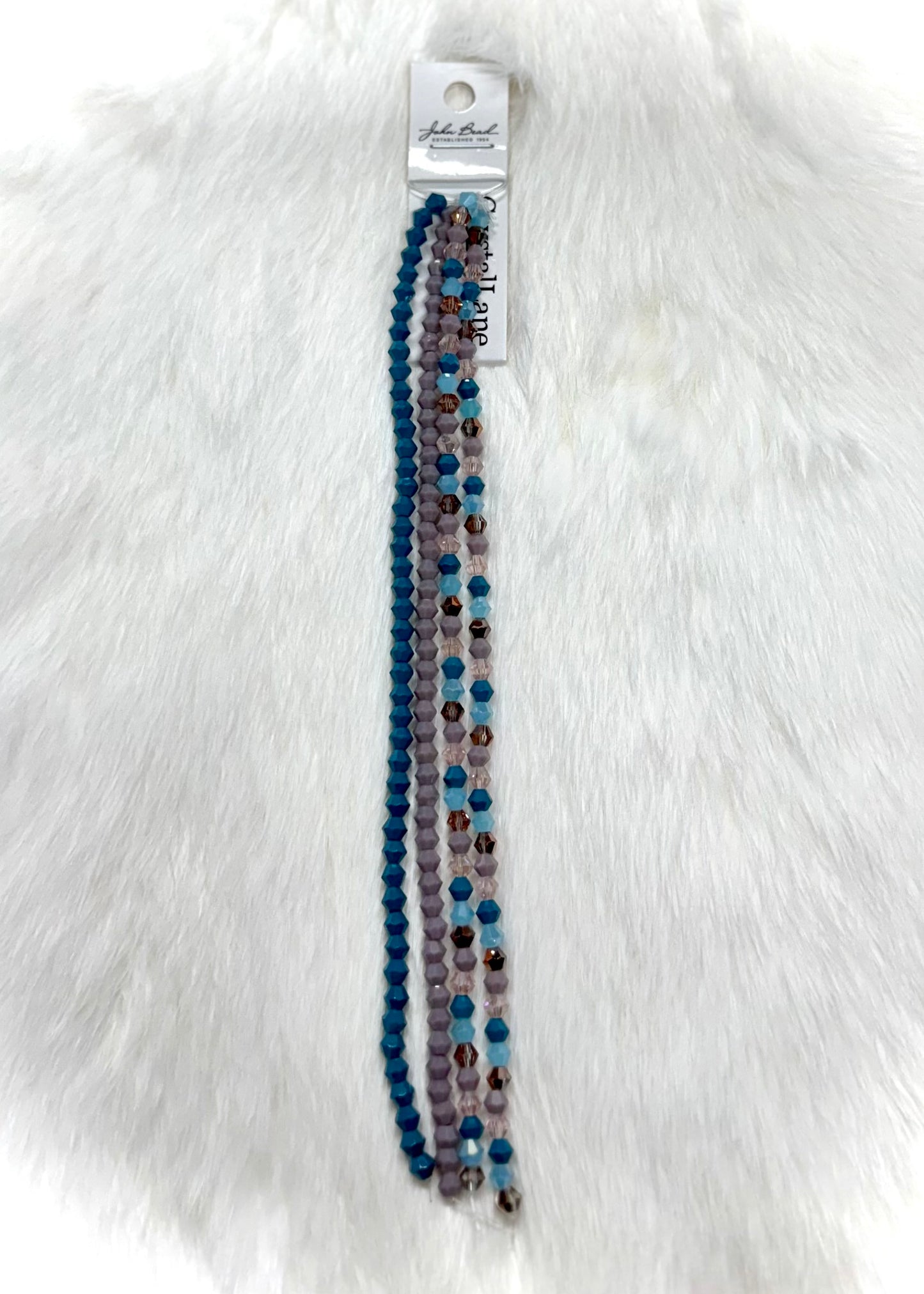 DIY Designer 7in 4 Bead Strand Glass Bicone