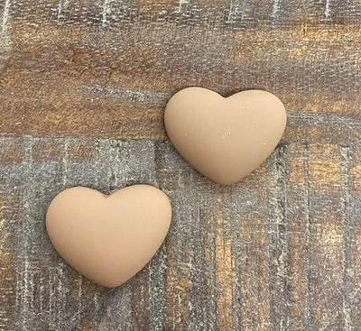 Small Heart Matte Cabochons