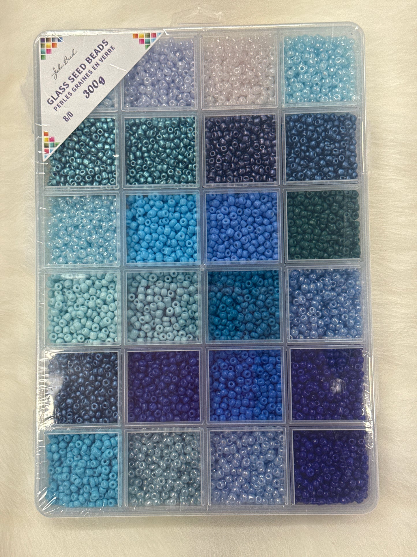 Glass Seed Bead Box 8/0