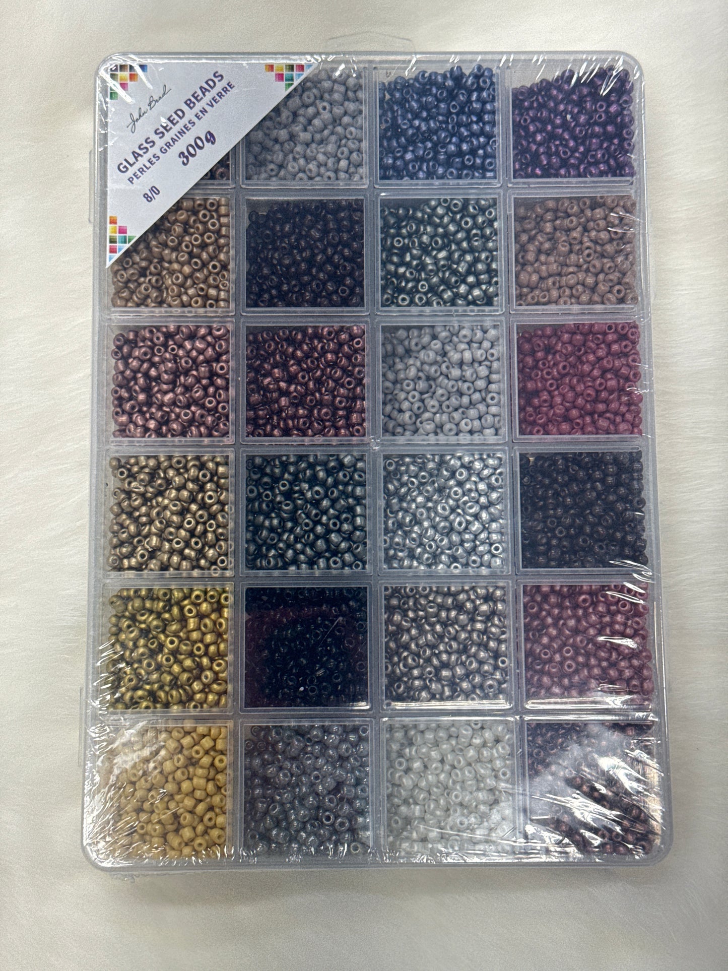 Glass Seed Bead Box 8/0