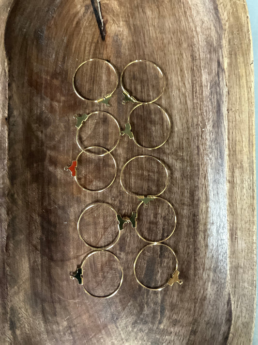 Small Gold Hoops 5 Pack