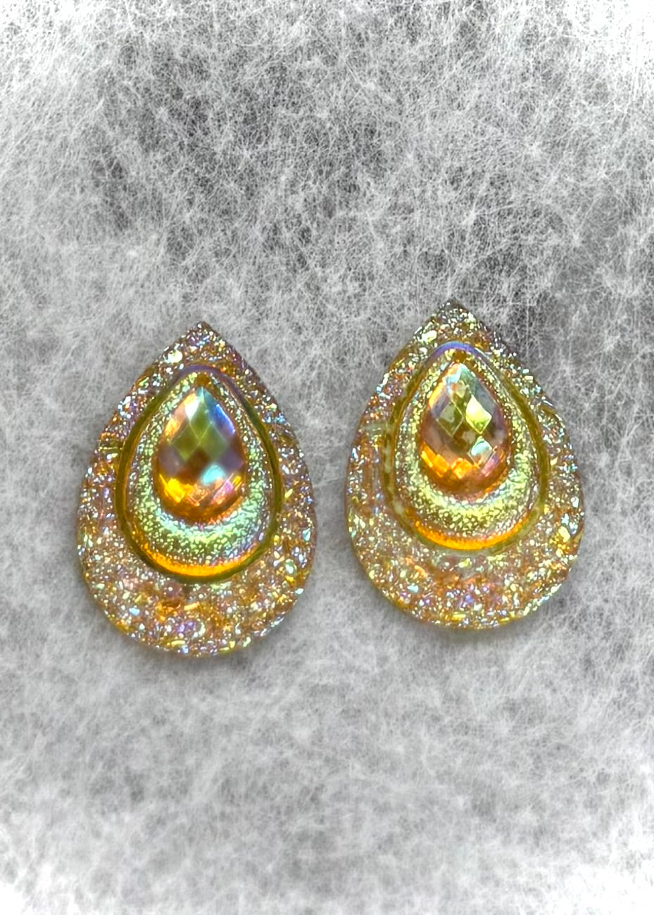 Sparkle Teardrop Cabochons