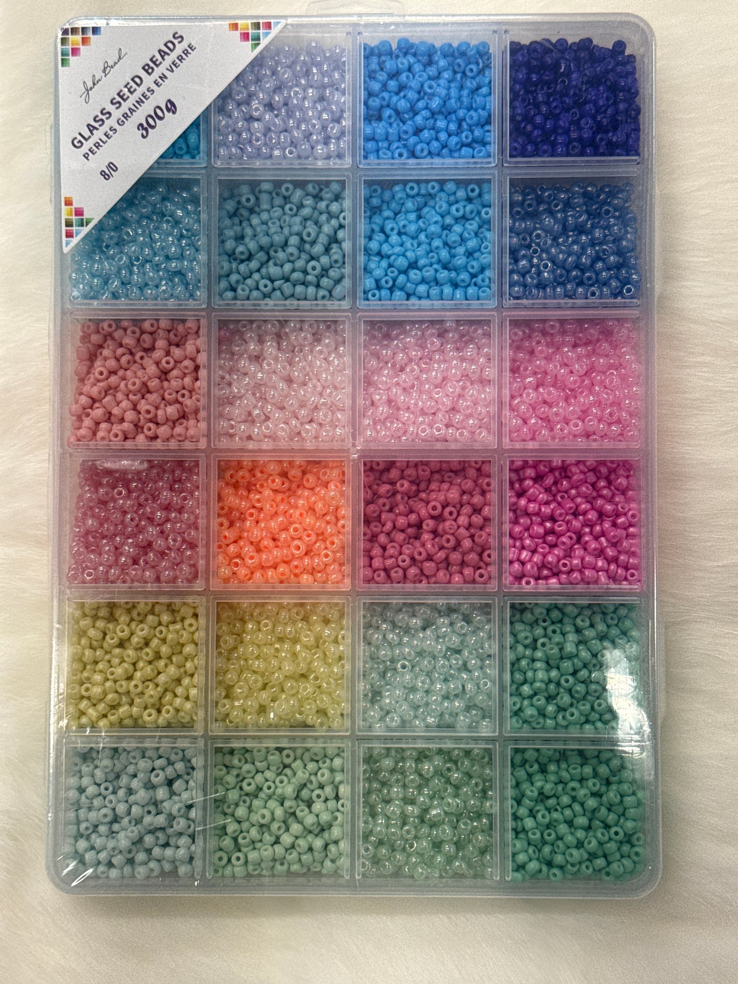 Glass Seed Bead Box 8/0