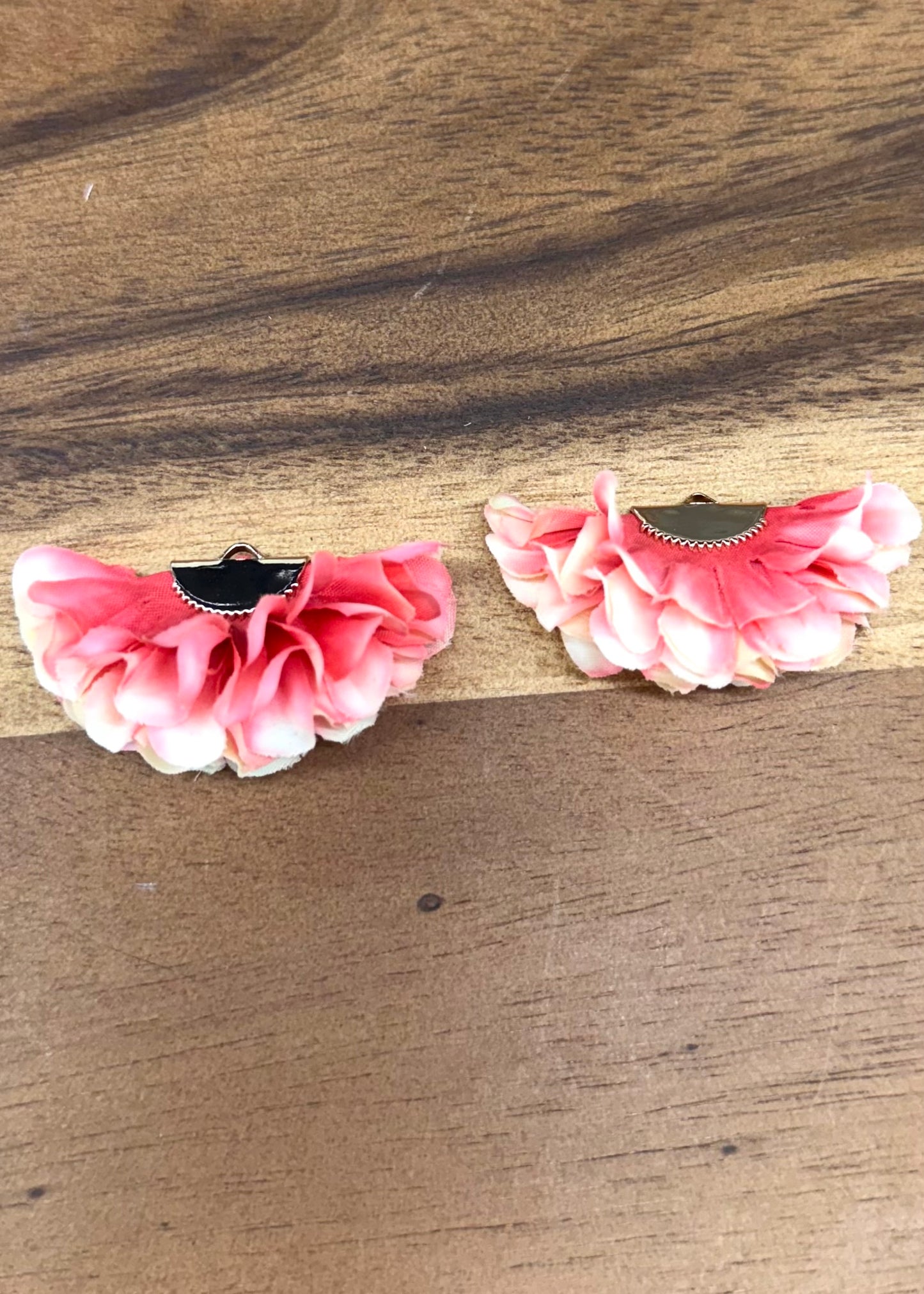 Ruffled Fabric Flower Tassels