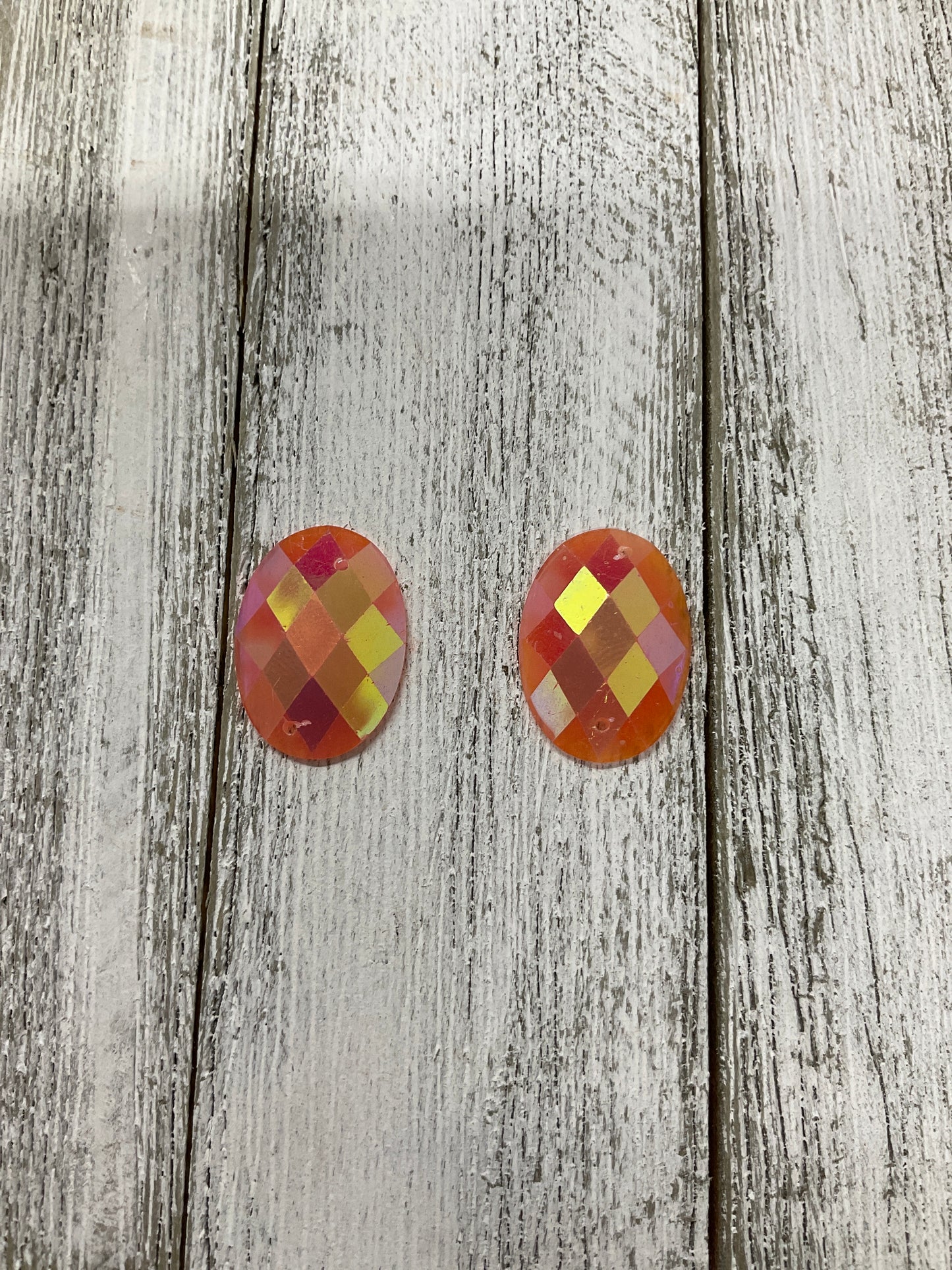 Neon Checkered Cabochons