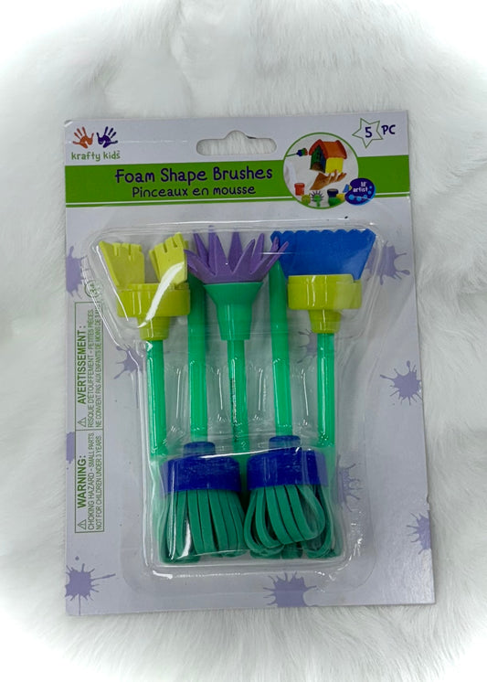 Foam Shape Brushes 5 Piece