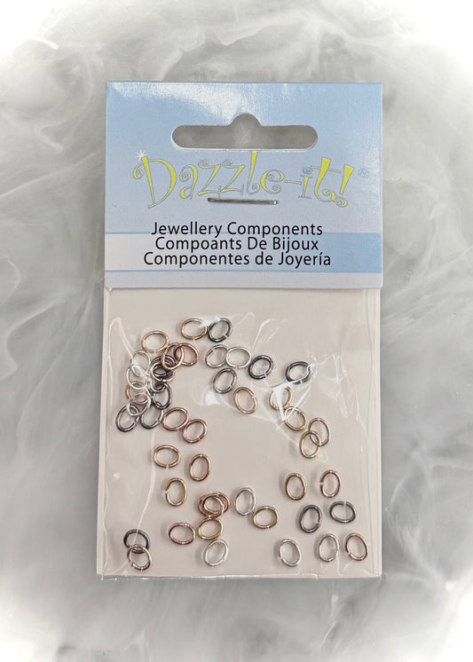 Assorted 4x5mm Oval Jump Rings