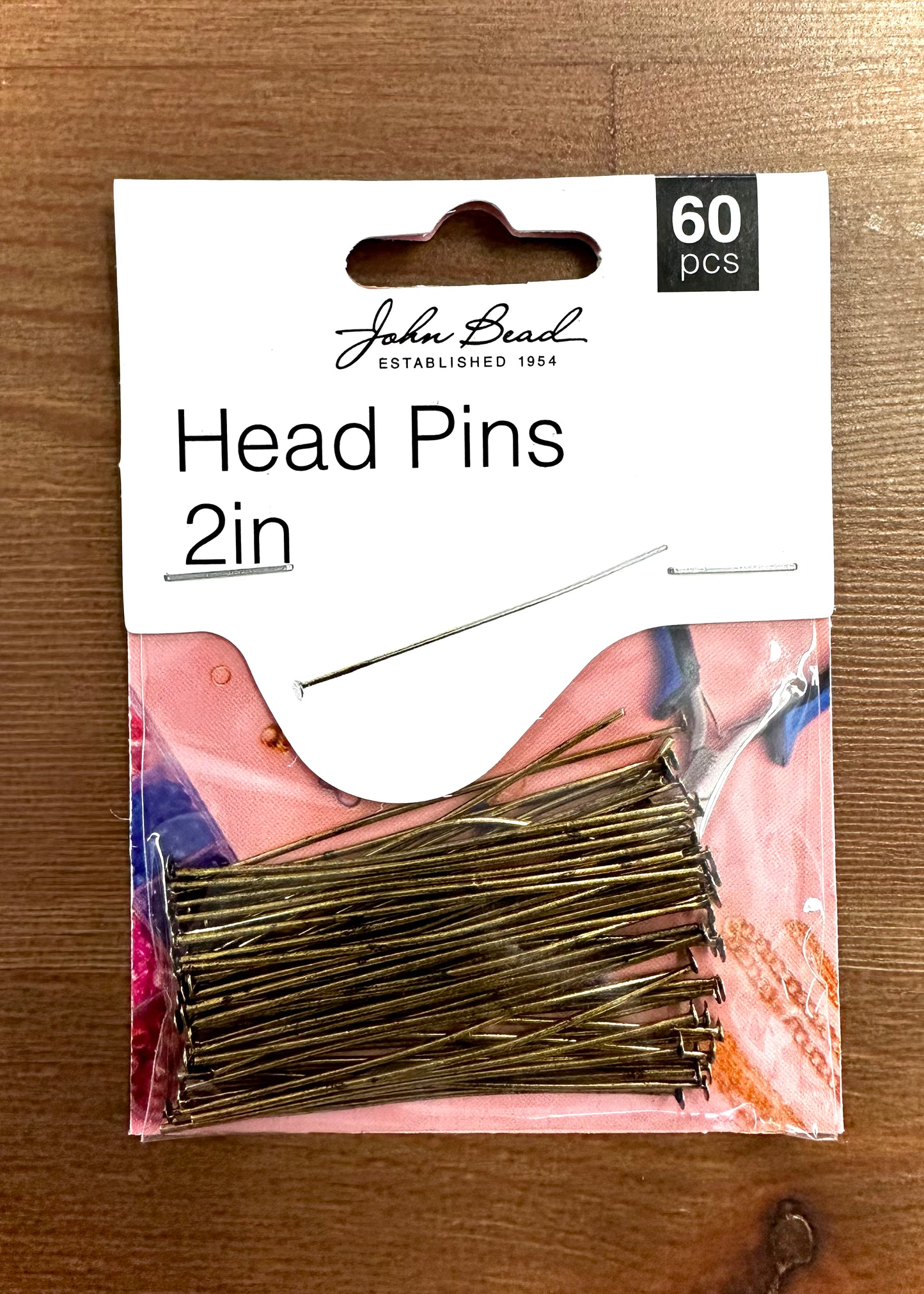 60PC Head Pins 2IN