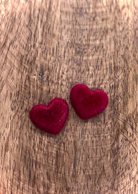 Small Fuzzy Heart Cabochons