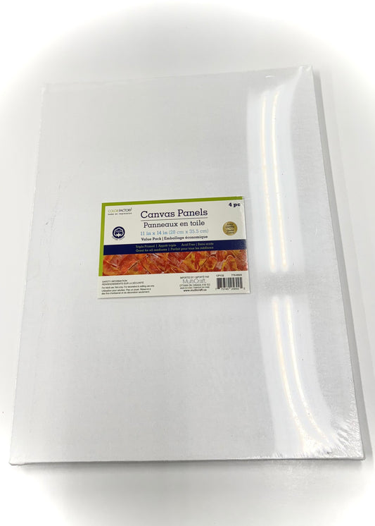 Primed Canvas Panels 4PC