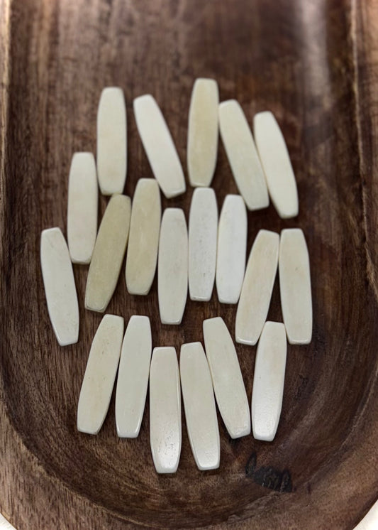 Flat Oval Bone Beads