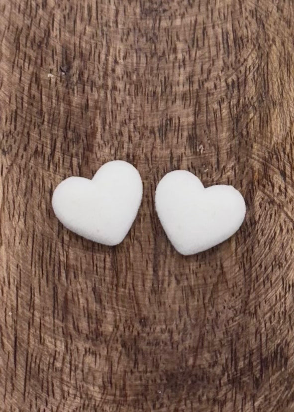 Small Fuzzy Heart Cabochons