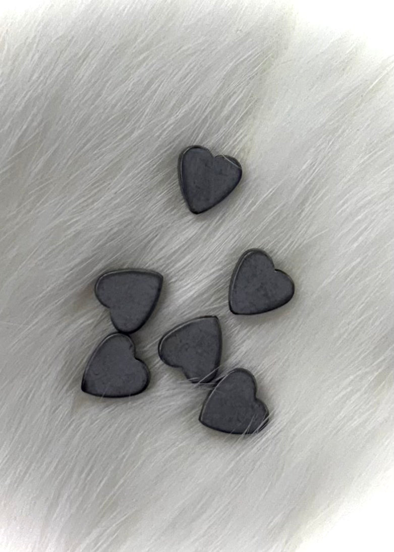 Metallic Heart Beads