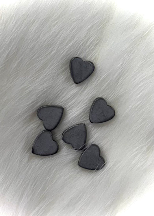Metallic Heart Beads