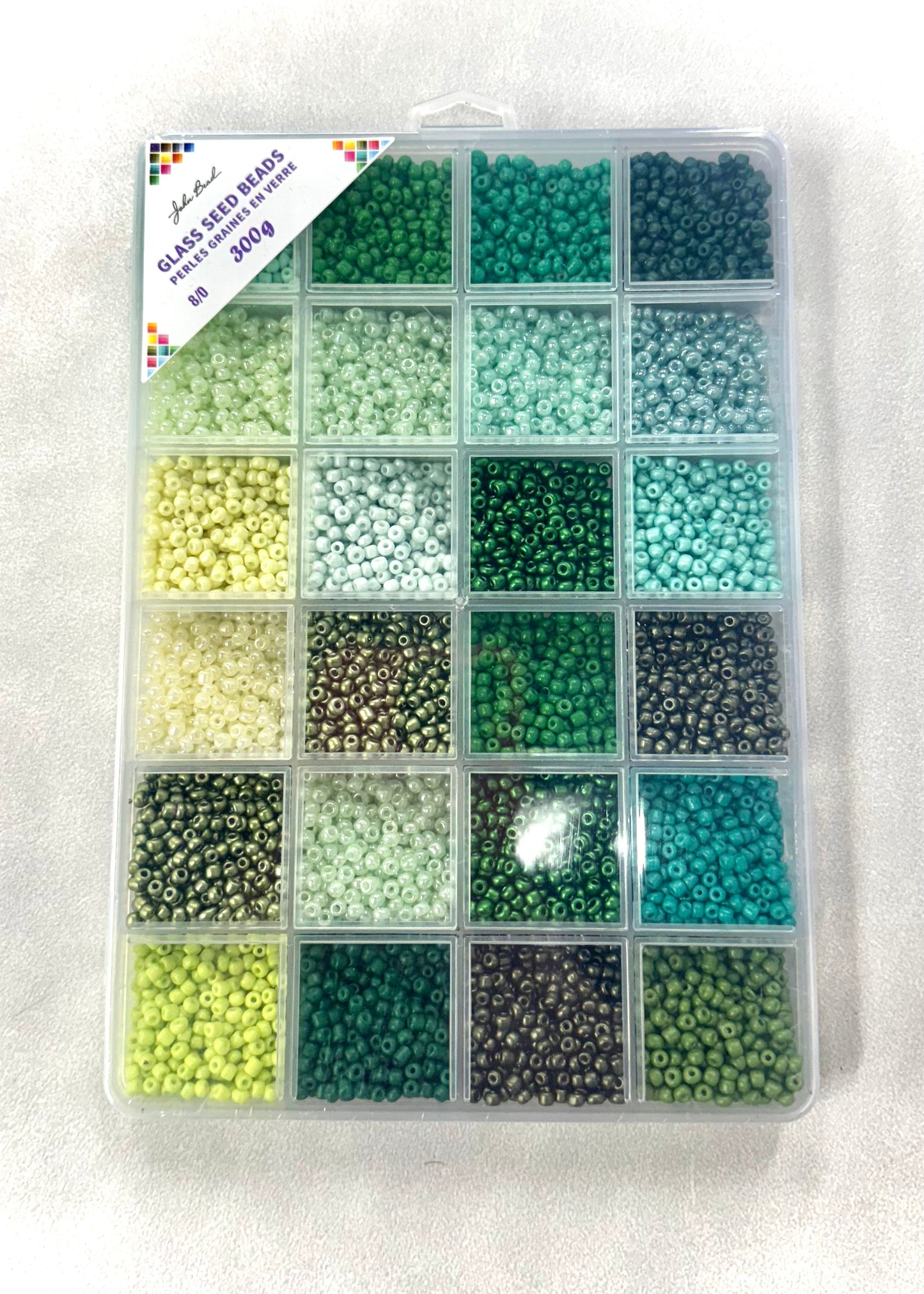 Glass Seed Bead Box 8/0