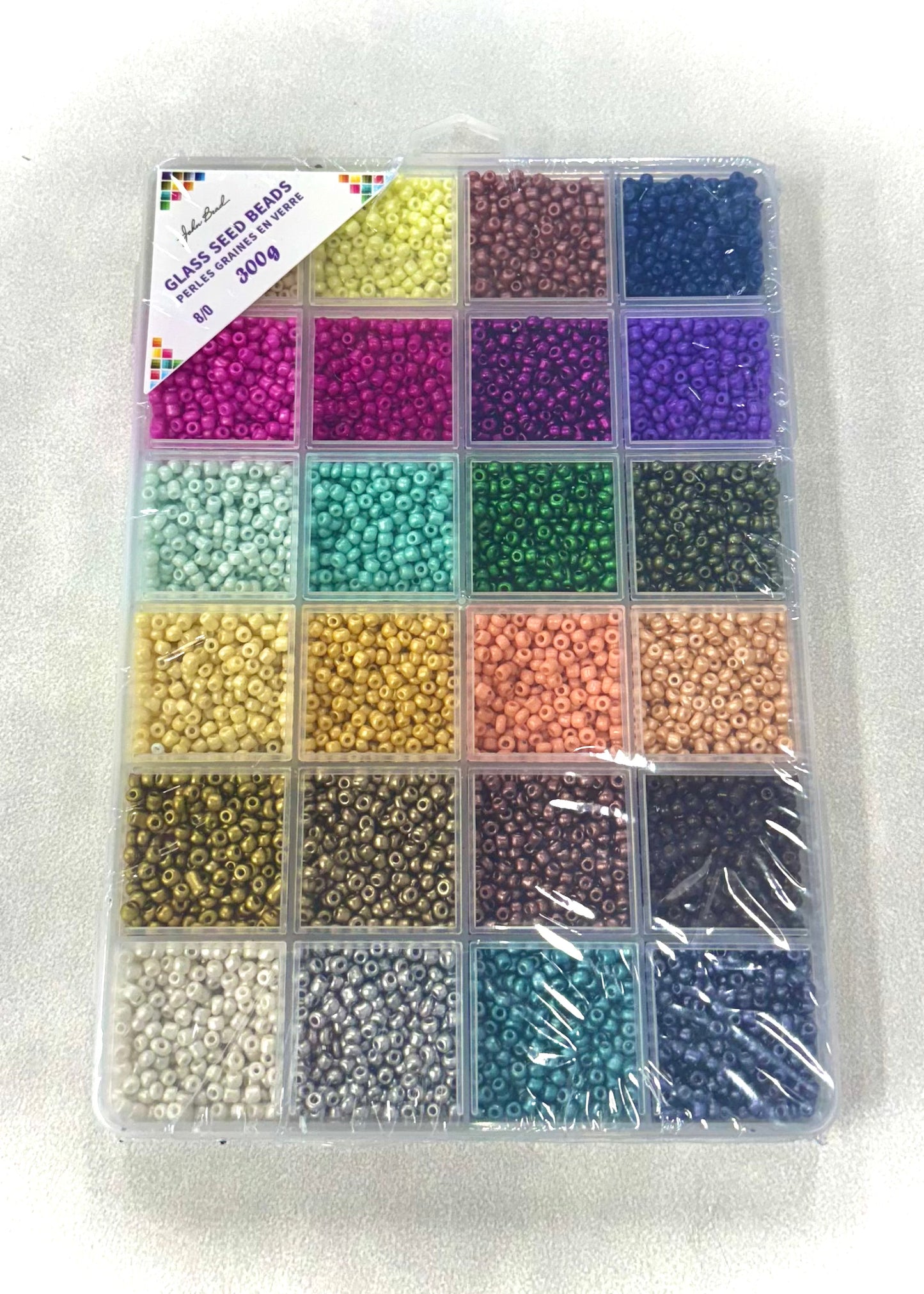 Glass Seed Bead Box 8/0