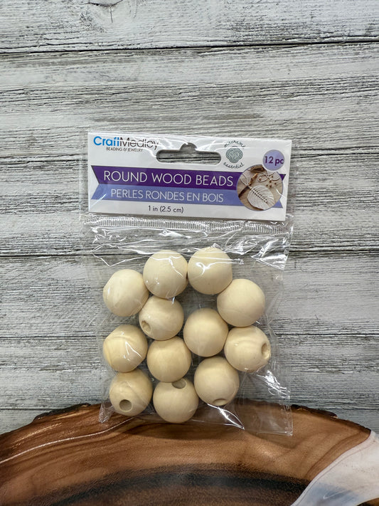 Round Wood Beads